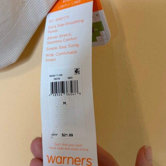 Warner’s Simply Perfect Wireless Comfort Bra Size M Lightly Lined NWT - Picture 4 of 5